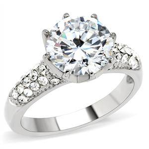 **BRAND NEW ARRIVAL**3.65ctw CZ Stainless Steel Engagement Ring**Size 5-10**