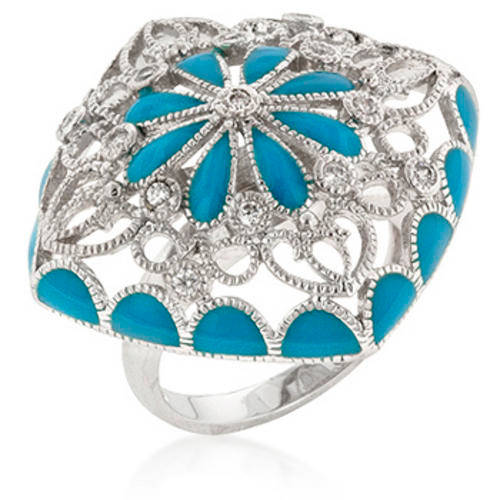**BRAND NEW ARRIVAL**GORGEOUS Blue French Victorian Ring**Size 6-10**