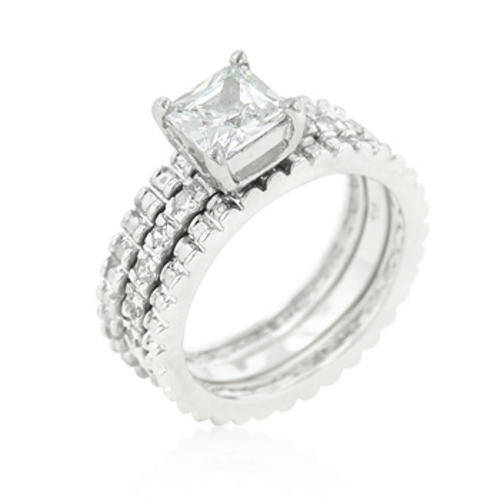 **BRAND NEW ARRIVAL**SPARKLING 1.55ctw 3-Piece Bridal Set**Size 5-10**