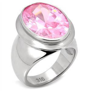 **BRAND NEW ARRIVAL**GORGEOUS 18ct PINK CZ Broad Band Dress Ring***Size 7-10**