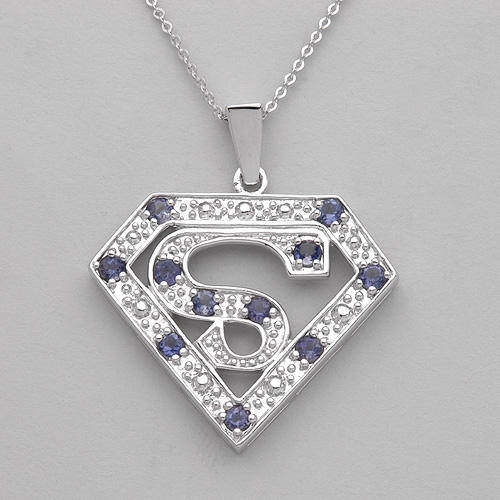 1.00ctw Natural Iolite Pendant with Necklace