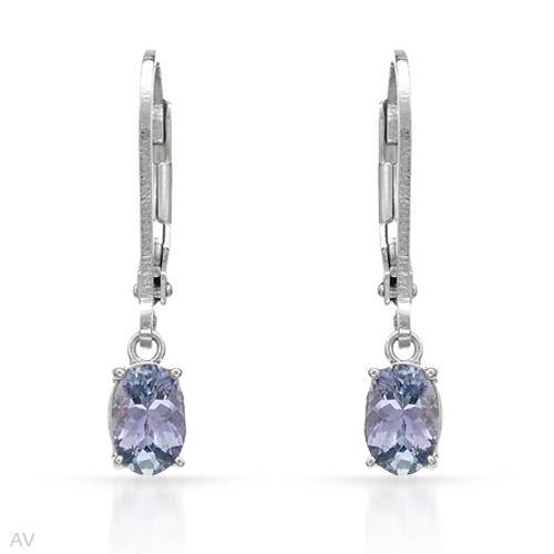 **NEW ARRIVAL**SPARKLING****1.00ctw Blue Violet Tanzanite Earrings***