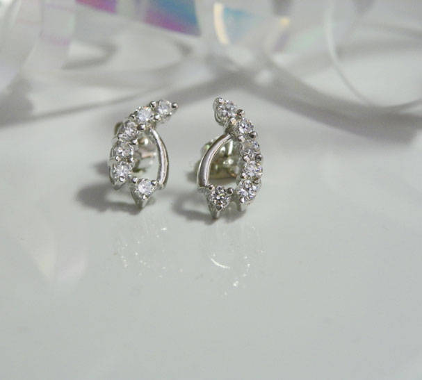 Clear CZ 925 Sterling Silver Studs