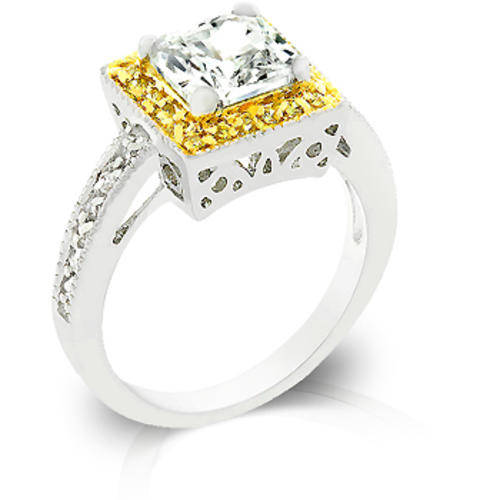 **END OF RANGE*1.40ctw**Antique style engagement ring in two tone**Size 8**