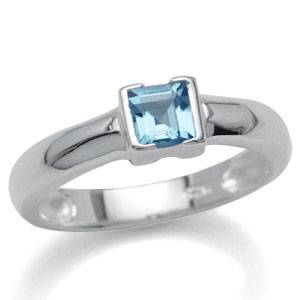 0.40ctw Natural Topaz Engagement Ring in 925 Sterling Silver*Size I*