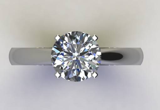 *CD DESIGNER JEWELRY*2.00ctw Solitaire Promise Ring in 925 Sterling Silver*Size R*