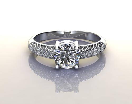 **CD DESIGNER JEWELRY**MAGNIFICENT**1.24 carats Cr Diamonds**925 Sterling Silver*Size R*