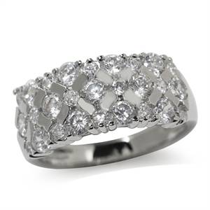 Clear CZ Dress Ring in 925 Sterling Silver*Size 7*