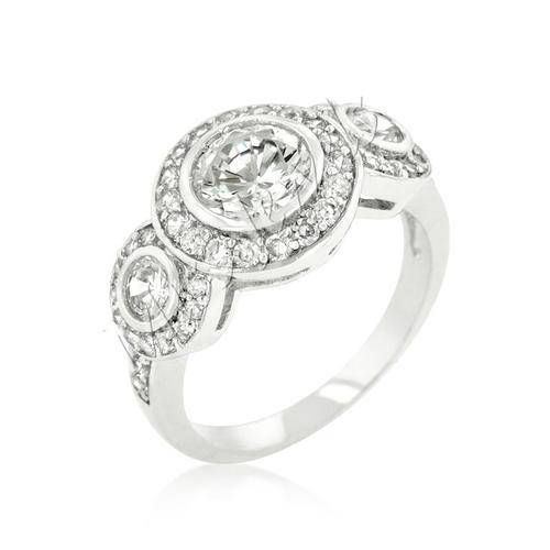 1.46ctw CubicZircoina Costume Cocktail Ring- Size 6-8