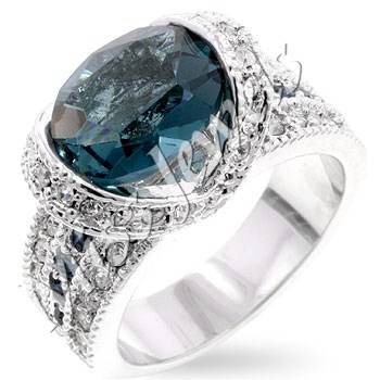 Greenish Blue Ovaline Dress Ring**Sizes 5/6/8/9/10**