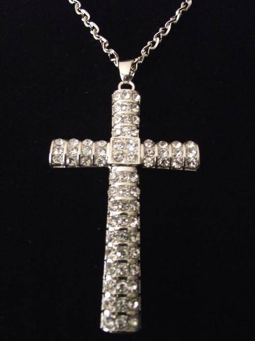 Rhinestone Cross Necklace