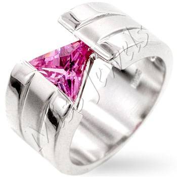 1.00ct Pink Cubic Zirconia Dress ring- Size 6-10