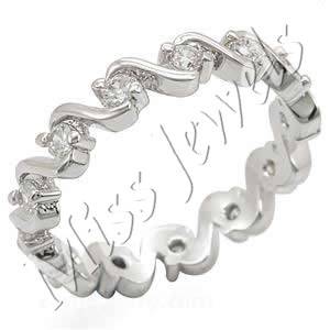 0.52ctw Cubic Zirconia Eternity band- Size 7-10