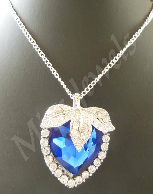 Blue Heart Pendant with FREE 70cm Necklace