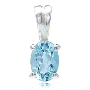 0.75ctw Natural Topaz Pendant in 925 Sterling Silver