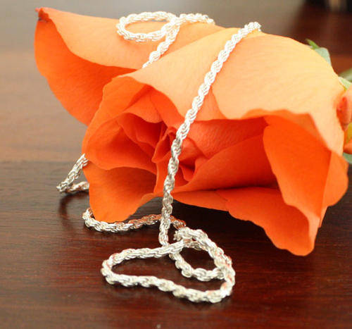 42cm 925 Sterling Silver Wheat Chain