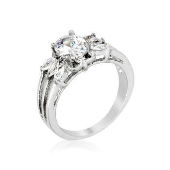 1.85ctw CZ Engagement Style Ring- Size 7-9