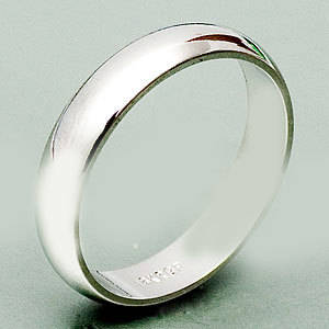 4.5mm Silver Costume Wedding Band**