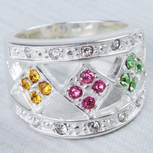 **NEW RANGE**Multi Gemstone Rings beautifully crafted in Silver**Size 7