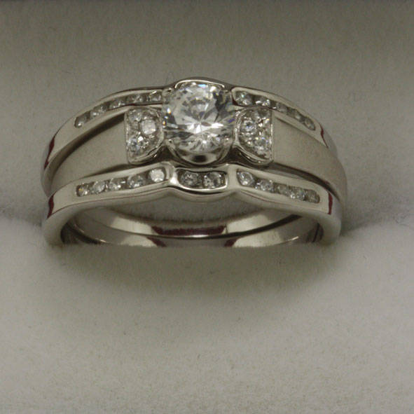 **0.85ctw**925 STERLING SILVER**Stunning 2-Piece wedding set