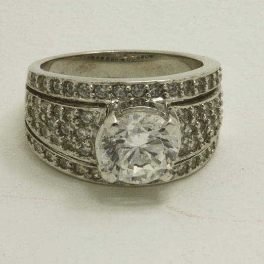 **OUT OF THIS WORLD**NEW**3.65 CARATS**925 STERLING SILVER WEDDING SET