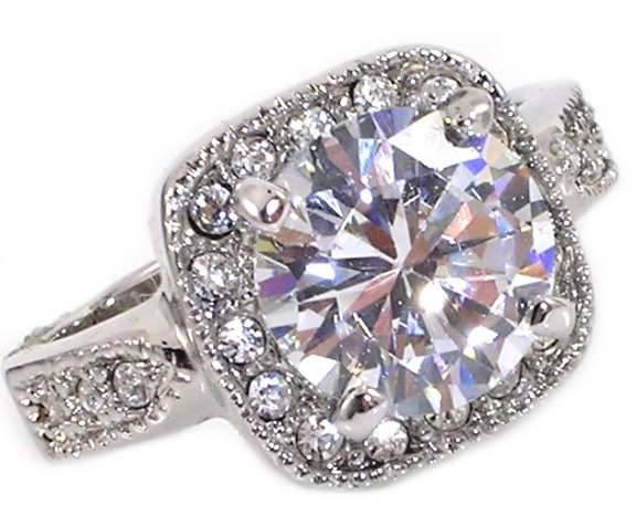 **Stunning Statement with lots of Sparkle**cz dress ring**