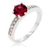 **Stunning**1ct Simulated ruby & Diamond cz solitiare engagement ring**