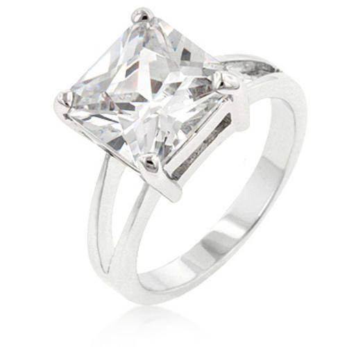 **Stunning**4ct Clear cz dress ring** Size 6 - 10