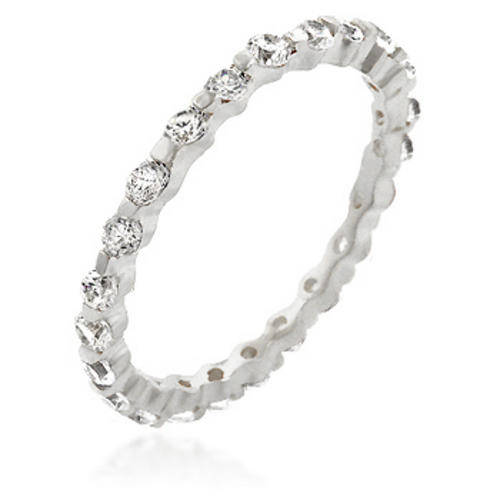 **925 Sterling Silver**STUNNING**2.5ctw**Sparkling Simulated Diamond Eternity Wedding Band