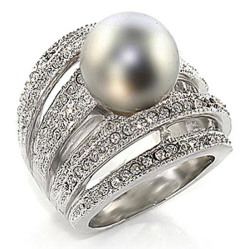 **STUNNING**Gorgeous Grey Shell Pearl Dress Ring**A Must Have**Size 7/9/10**