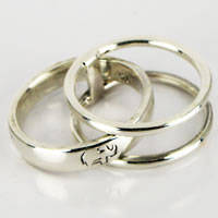 ELEPHANT ENGRAVED ***Wedding Set**  Size 6 /7