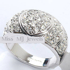 Clear CZ Dress Ring Size 10