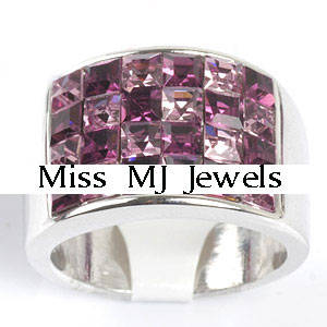Amethyst and Lavender CZ Dress Ring**