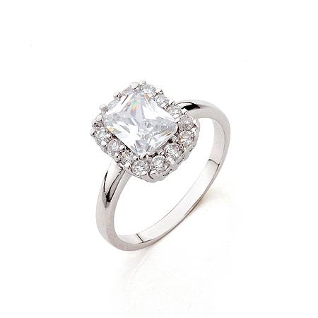 ***GREAT VALUE***DON"T MISS OUT***Emerald Cut CZ Dress Ring***Size 8/9**