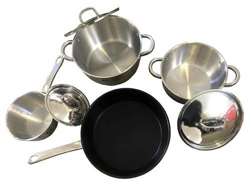 Brand New Heavy Bottom 7 Piece Gourmet Stainless Steel Induction Cookware Set