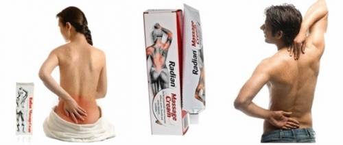 Set of 2 Radian Massage Cream for Instant Relief from Pain Sprains Fibrositis 100g
