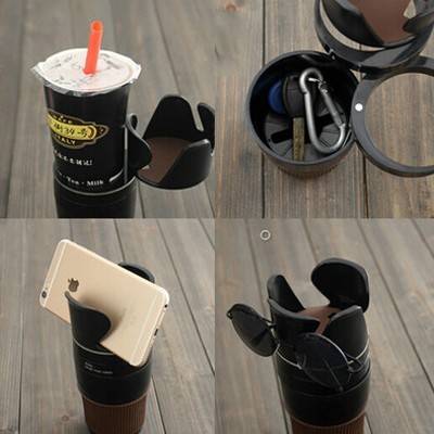 5 In 1 Car Cup Holder for Phone Glasses Versatile Storage Locker
