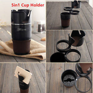 5 In 1 Car Cup Holder for Phone Glasses Versatile Storage Locker