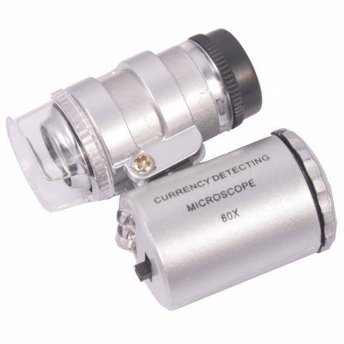60 X LED Light Microscope Loupe with Currency Detecting