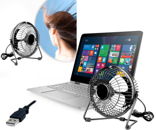 Mini Portable Super Mute Laptop Computer PC Metal USB Cooler Cooling Desktop Fan