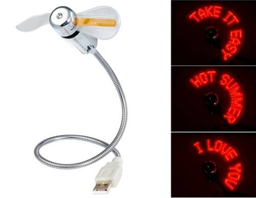 Programmable USB Mini Fan LED Message Fan