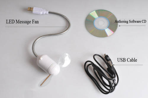 Programmable USB Mini Fan LED Message Fan
