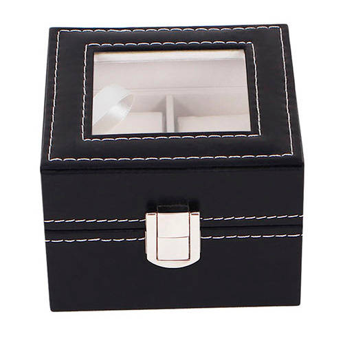 2-Compartment Wrsit Watch Case Storage Display Box