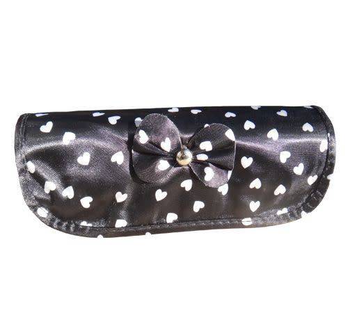 New 12pc MAKE UP BRUSHES SET WITH ROLL UP CARRY CASE - Black & Pink