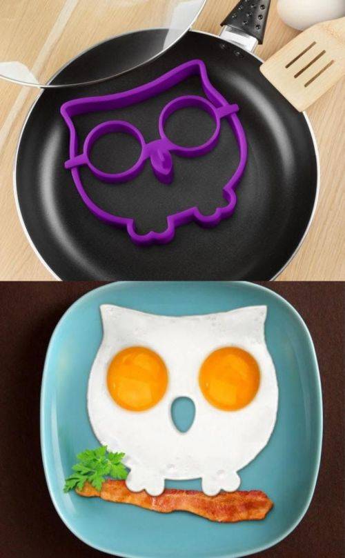 NEW Fun Kids Breakfast Kitchen OWL Shape maker for Eggs Pancakes and more