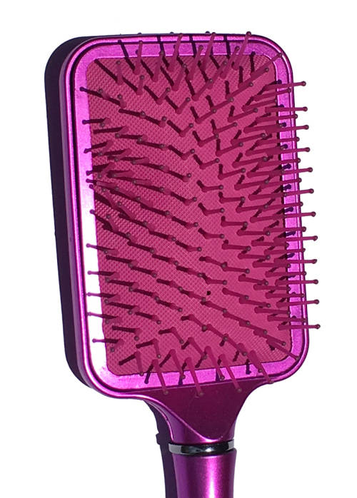 Pink Paddle Hair Brush with Ball Tip Bristles