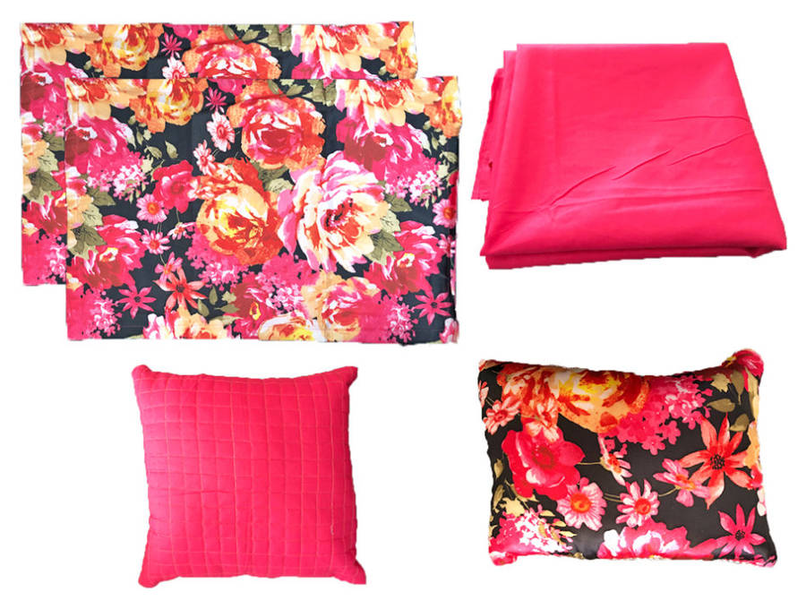 6pc King Size Floral Design Home Bedding Comforter Set