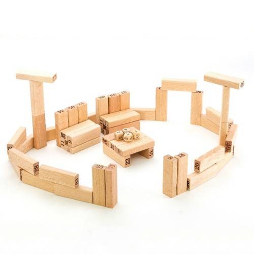 54pcs Wooden Stacking and Balancing Wiss Game Toy - Numbers
