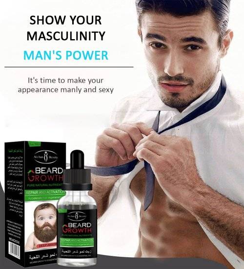 AICHUN BEAUTY Beard Oil Mustache Hair Growth Pure Natural Nutrients
