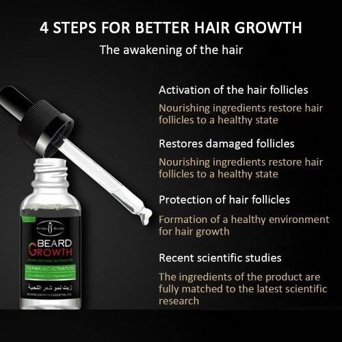 AICHUN BEAUTY Beard Oil Mustache Hair Growth Pure Natural Nutrients